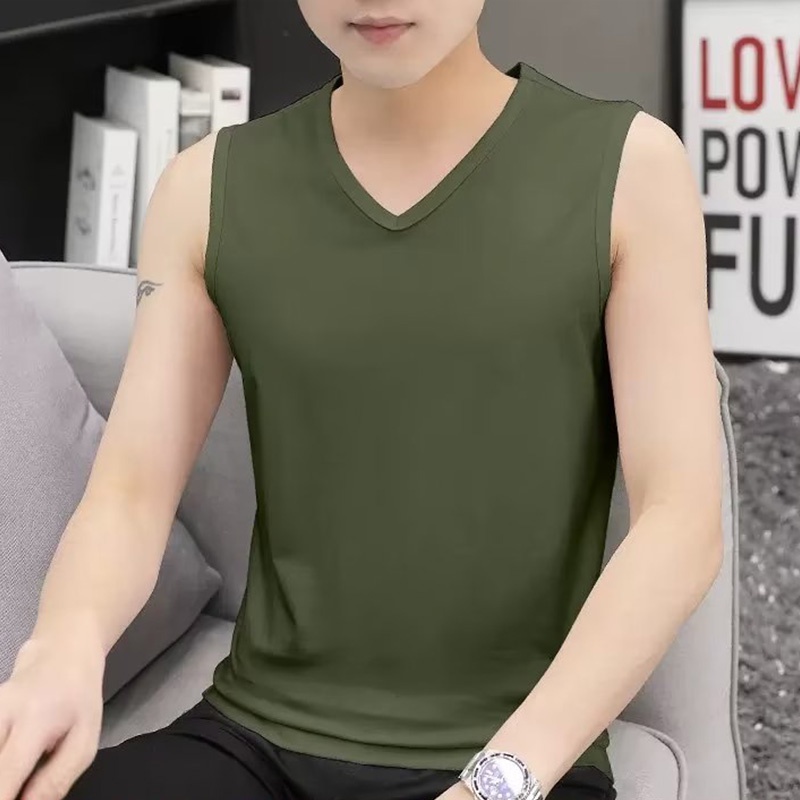 youtang-เสื้อกั๊ก-แนวโน้มที่เรียบง่าย-ฤดูร้อน-เสื้อกั๊กเหงื่อของผู้ชายขี้เกียจ-อารมณ์-ใหม่-คอกลม-ญี่ปุ่น