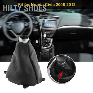 HILTY SHOES คู่มือการใช้รถหนัง PU เกียร์ Gaiter Shift Shifter Boot สำหรับ Honda Civic 2006-2012