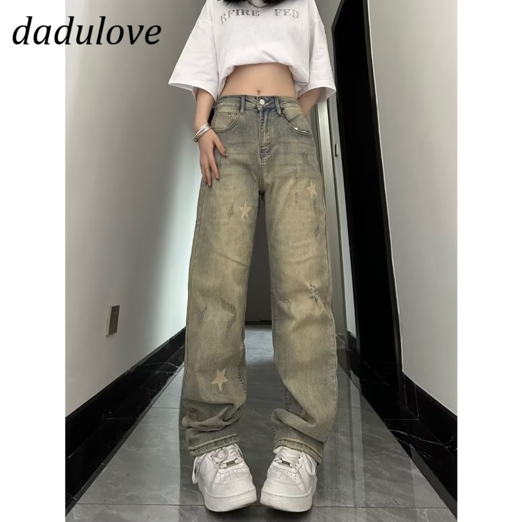 dadulove-new-american-ins-high-street-retro-jeans-small-crowd-high-waist-ripped-straight-pants-large-size-trousers