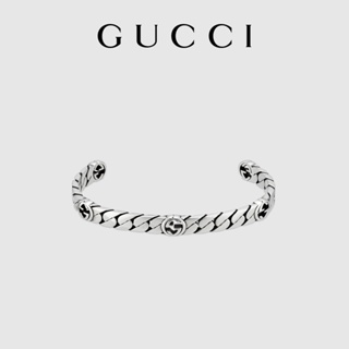 [พร้อมส่ง] Gucci GUCCI สร้อยข้อมือเงิน แบบเชื่อมต่อกัน