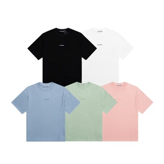 Ac-ne&amp;stu-dios เสื้อแขนสั้น สีพื้น ลายโลโก้ตัวอักษร เรียบง่าย และมีความหมาย อเนกประสงค์ สวยงาม สําหรับผู้ชายและผู้หญิง Jseres