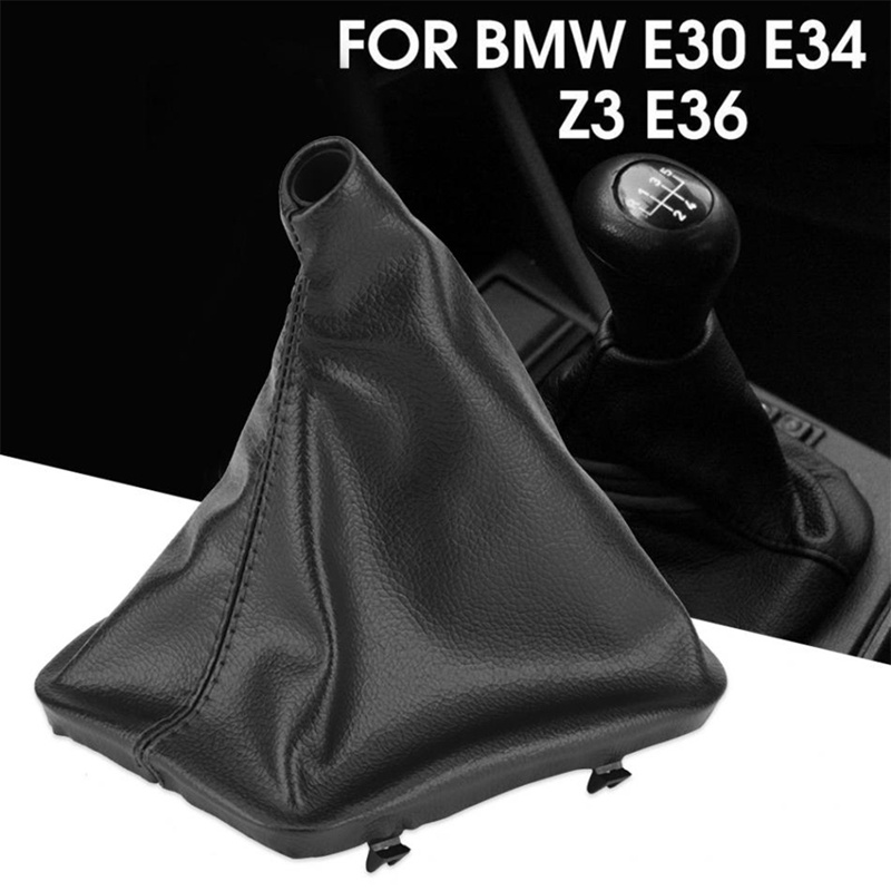 ปลอกหุ้มคันเกียร์รถยนต์-หนัง-pu-สําหรับ-bmw-e30-e34-e36-e46-z3