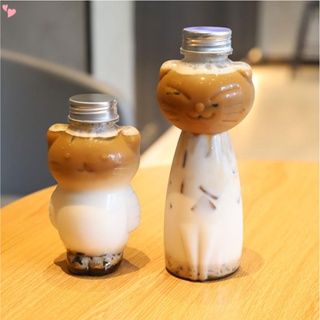 Kawaii ขวดน้ําดื่ม แบบใส ปลอด BPA ขนาด 350 มล. 500 มล. พกพาง่าย สําหรับชา กาแฟ นม น้ําผลไม้