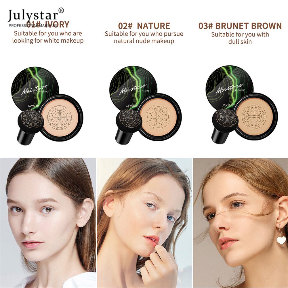 julystar-jaysuing-foundation-mushroom-head-air-cushion-waterproof-bb-cc-cream-คอนซีลเลอร์ให้ความชุ่มชื้น-natural-repairing-isolation-long-last-makeup-beauty-cream
