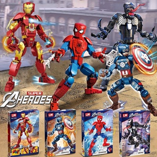 บล็อกตัวต่อเลโก้ 76226 Spider-Man 76225 76206 Iron Man 76230 Venom Doll 76205