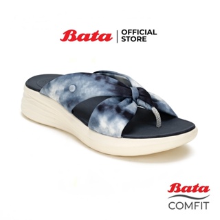 Bata บาจา Comfit รองเท้าเพื่อสุขภาพ แบบหูหนีบ พร้อมเทคโนโลยีคุชชั่น รองรับน้ำหนักเท้า ดีไซน์หรู สำหรับผู้หญิง รุ่น BLOOM2 สีน้ำเงิน 6012001 สีแดง 6015001