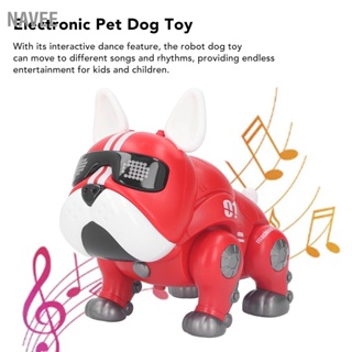  NAVEE ของเล่นสุนัขสัตว์เลี้ยงอิเล็กทรอนิกส์เซ็นเซอร์สัมผัสสุนัขหุ่นยนต์เต้นรำอัจฉริยะสำหรับเด็กเด็ก