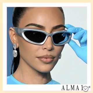 Alma แว่นตากันแดด ทรงกลม สไตล์พังก์ สําหรับขี่จักรยาน ทุกเพศ