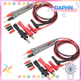 Daphs ชุดโพรบทดสอบมัลติมิเตอร์ ตะกั่วโพรบ 1000V 20A PVC PA 100 ซม. 39.3 นิ้ว สีแดง สีดํา ทนทาน 8 ชิ้น