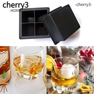 Cherry3 แม่พิมพ์ซิลิโคน ขนาดใหญ่ 4 ช่อง สําหรับทําน้ําแข็ง ห้องครัว บาร์