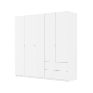 โปรโมชั่น : INDEX LIVING MALL ตู้เสื้อผ้า 5 บาน รุ่นวิต้า ขนาด 200 ซม. - สีขาว