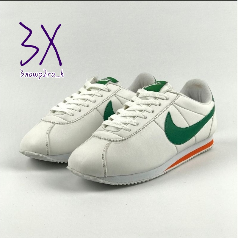 ใหม่-nike-cortez-xlv-classic-casual-premium-นําเข้า-สีขาว-สีเขียว