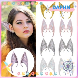 Daphs Elven Ears พร็อพหูเอลฟ์ แต่งกลิตเตอร์ พร็อพคอสเพลย์ สําหรับปาร์ตี้ฮาโลวีน DIY