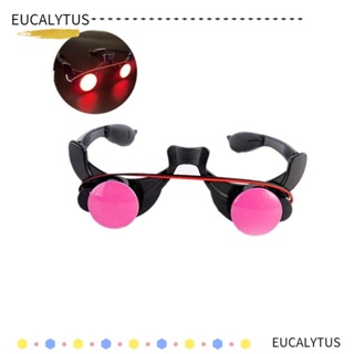 Eutus แว่นตา LED เรืองแสง สีแดง พร็อพสําหรับปาร์ตี้ฮาโลวีน