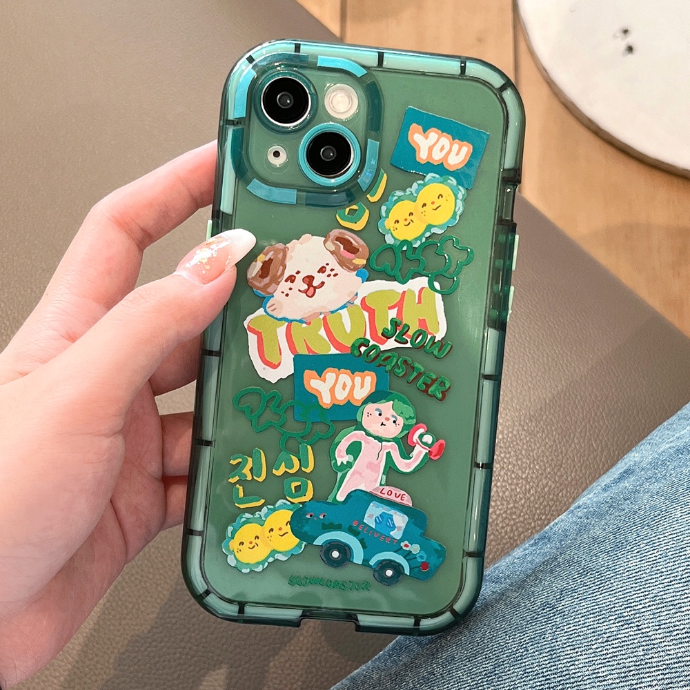 เคสโทรศัพท์มือถือแบบนิ่ม-กันกระแทก-ลายการ์ตูนกราฟฟิตี้-เรืองแสง-สําหรับ-iphone-11-14-pro-max-13pro-12promax-xs-xr-7-8-plus