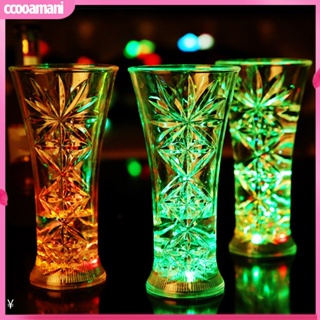 Ccooamani|  แก้ววิสกี้ เบียร์ มีไฟ LED เปลี่ยนสีได้ รูปเกล็ดหิมะ