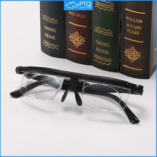 แว่นตาอ่านหนังสือ TR90 สายตาสั้น 6d เป็น +3D ปรับได้ สําหรับผู้ชาย PTQ