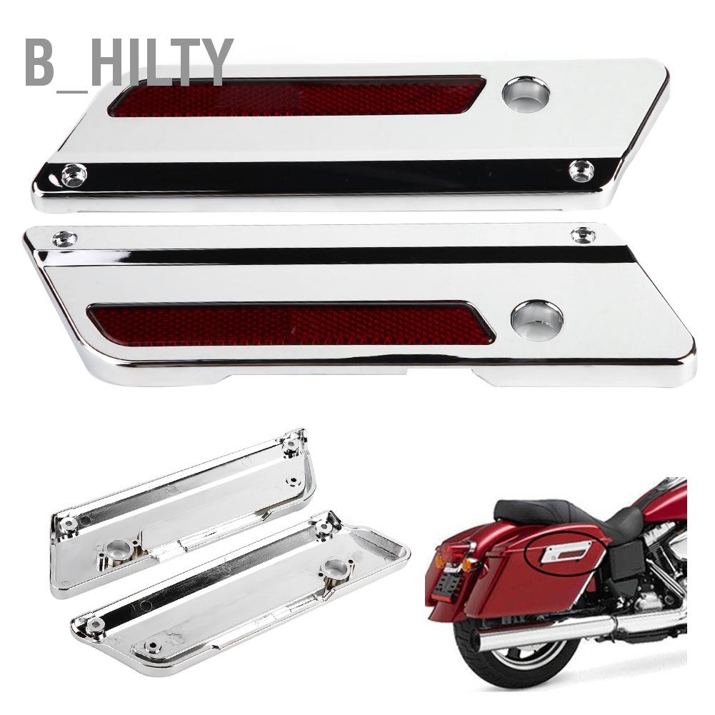 b-hilty-2-pcs-รถจักรยานยนต์-saddlebag-latch-cover-reflectors-สำหรับ-glide-touring-1994-2017