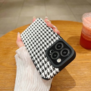 Full screen Houndstooth soft Silicone phone case for Samsung Galaxy A52 A52S S23plus S22Ultra S23 Ultra A20S 4G A50S A30S A32 LITE A51 A12 S21 A50 S10 A73 5G S20 FE A53 case for Samsung A71 A11 A03S A01 A21S S20PLUS cases