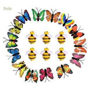 Dudu ชุดหมุดกด 3D ลายการ์ตูนผึ้ง ผีเสื้อ โลหะ 40 ชิ้น สําหรับ Ho