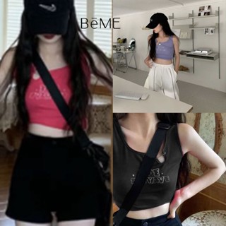 พร้อมส่ง เสื้อครอปสั้นสีพื้นๆเเขนกุด สไตล์เรียบง่าย เสื้อสายเดี่ยวสั้น