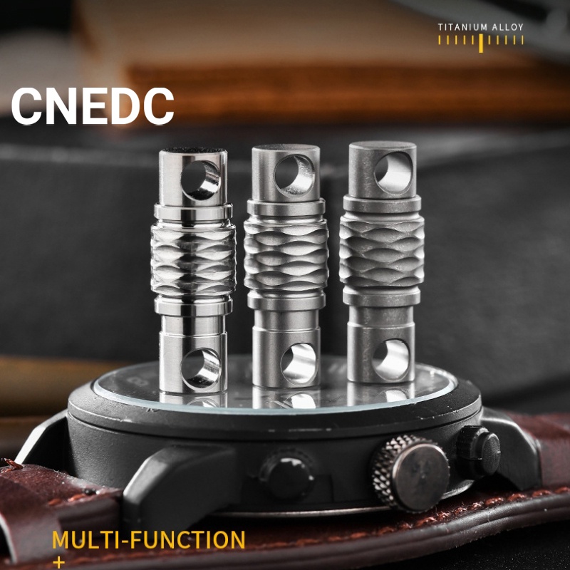 cnedc-พวงกุญแจไทเทเนียมอัลลอย-ขนาดเล็ก-สามสี-สําหรับรถยนต์-edc