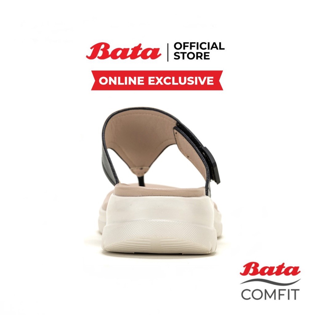 online-exclusive-bata-บาจา-comfit-รองเท้าเพื่อสุขภาพหูหนีบ-สวมใส่ง่ายน้ำหนักเบา-สำหรับผู้หญิง-สีดำ-รหัส-5806046