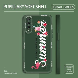 สําหรับ Huawei Y7A Y9S Y9 Prime 2019 การ์ตูนฟลามิงโก้ รูปแบบ ฝาหลัง นิ่ม TPU เคส เต็มกล้อง เคสกันกระแทก