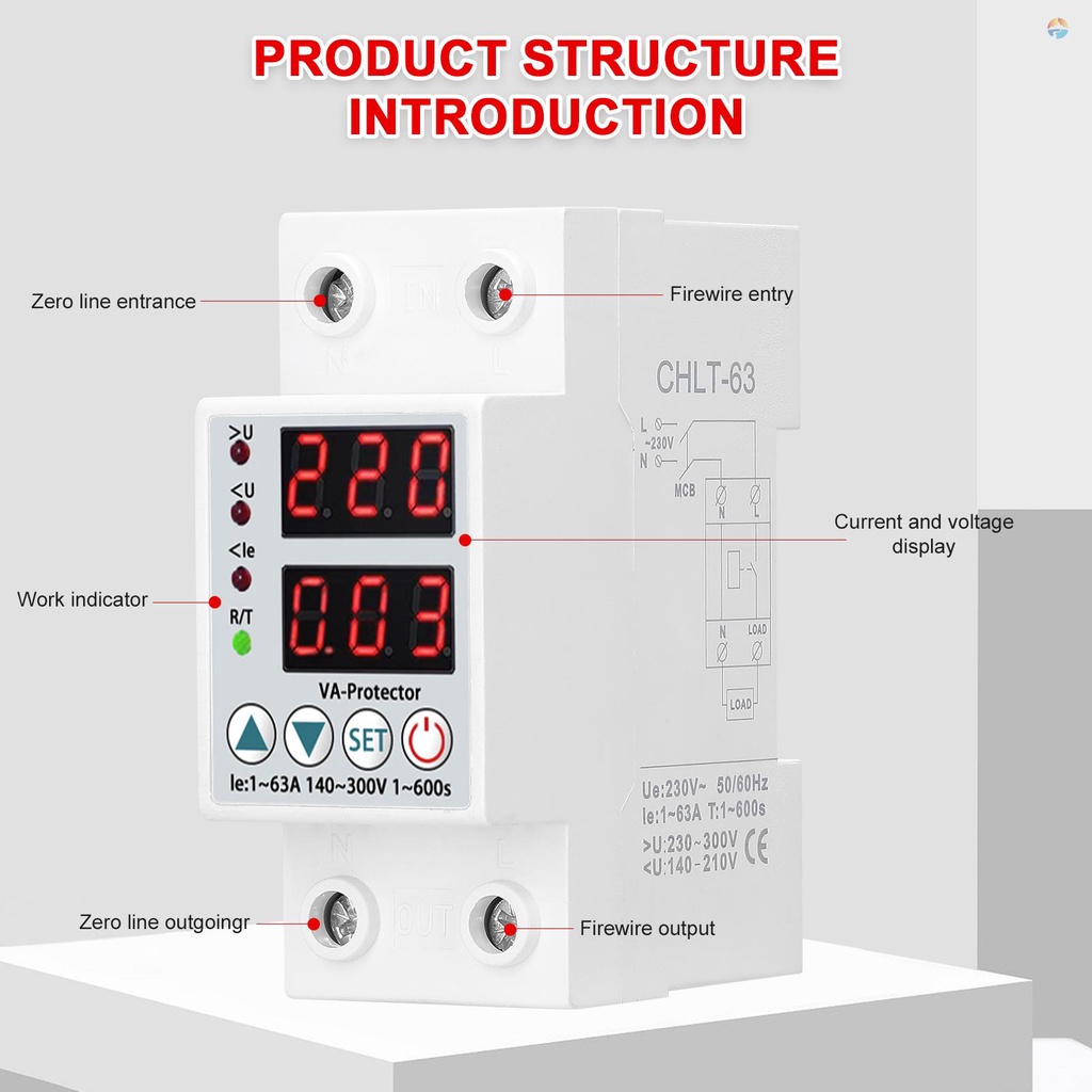 fash-อุปกรณ์ป้องกันแรงดันไฟฟ้าเกิน-แรงดันไฟฟ้าใต้แรงดันไฟฟ้า-ปรับได้-ตั้งค่าได้เอง-สําหรับบ้าน