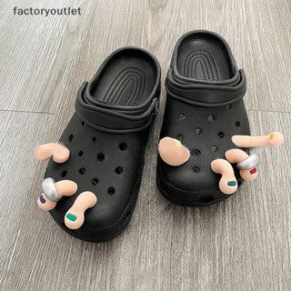 Flth ตัวติดรองเท้า Crocs 3D แบบแมนนวล อุปกรณ์เสริม สําหรับตกแต่งรองเท้าเด็กผู้ชาย ผู้หญิง ปาร์ตี้