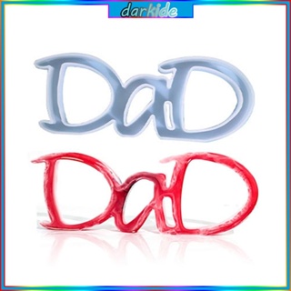 แม่พิมพ์ซิลิโคนเรซิ่น อีพ็อกซี่ รูปตัวอักษร Dark Dad สําหรับทําเครื่องประดับ พวงกุญแจ DIY