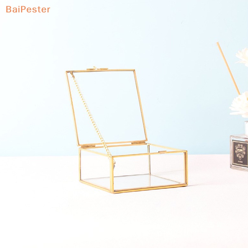 baipester-กล่องแก้วใส-ทรงหกเหลี่ยม-สําหรับใส่เครื่องประดับ-แหวนแต่งงาน
