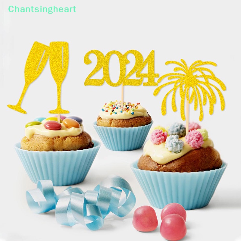 lt-chantsingheart-gt-ท็อปเปอร์ไม้จิ้มฟัน-ลายคริสต์มาส-ปีใหม่-2024-2024-สําหรับตกแต่งเค้ก-ปาร์ตี้ปีใหม่-ลดราคา