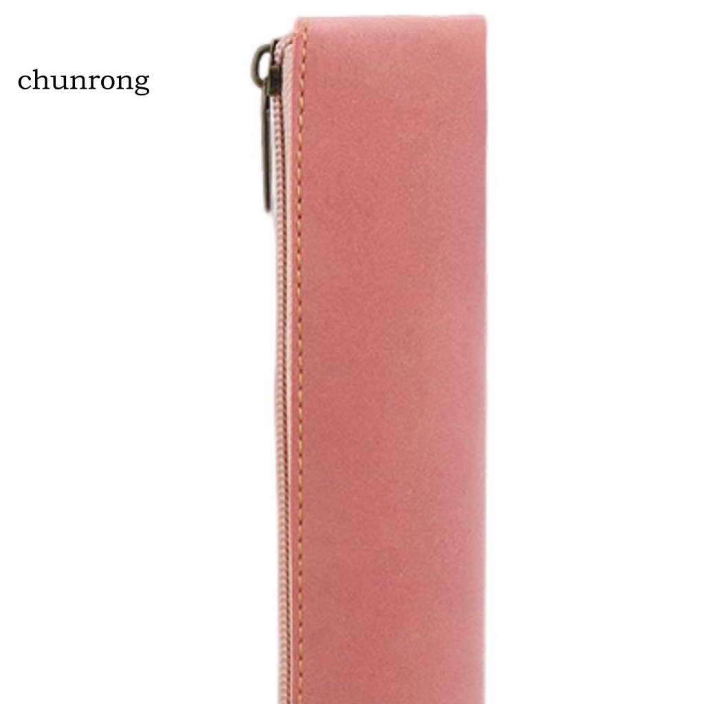 chunrong-กระเป๋าดินสอ-กระเป๋าเครื่องเขียน-หนังเทียม-มีซิป-อเนกประสงค์-สไตล์เรโทร-สําหรับนักเรียน-สํานักงาน-โรงเรียน