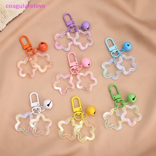 Coagulatelove พวงกุญแจ จี้กระดิ่งดาวห้าแฉก หรูหรา สีแคนดี้ เครื่องประดับ สําหรับผู้หญิง รถยนต์ [ขายดี]