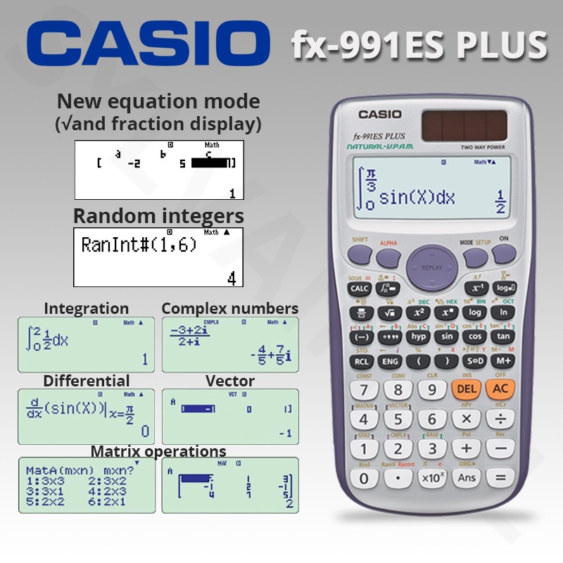 casio-เครื่องคิดเลขวิทยาศาสตร์คาสิโอ-รุ่น-fx-991es-plus