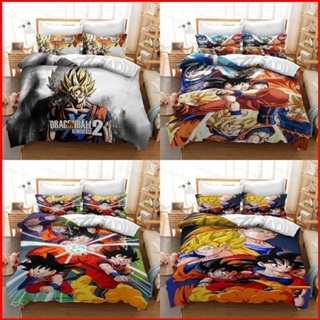 Fash Dragon Ball Super 3in1 ชุดเครื่องนอน ผ้าปูที่นอน ผ้าห่ม ผ้านวม บ้าน ห้องนอน ล้างทําความสะอาดได้ สะดวกสบาย หอพัก สูทป๊อป