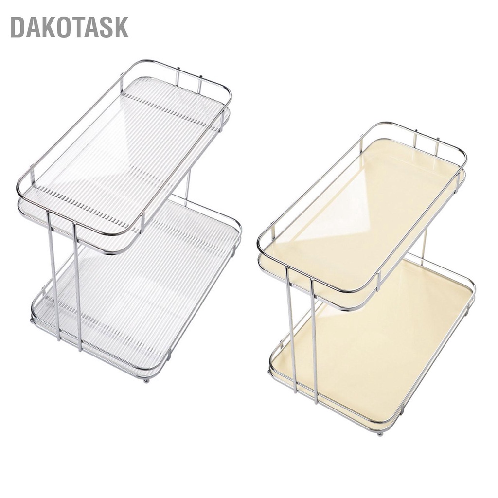 dakotask-ชั้นเก็บของตั้งโต๊ะเหล็กอะคริลิก-2-ชั้นหนามัลติฟังก์ชั่เคาน์เตอร์ชั้นวางออแกไนเซอร์สำหรับห้องนอนห้องครัวห้องน้ำ