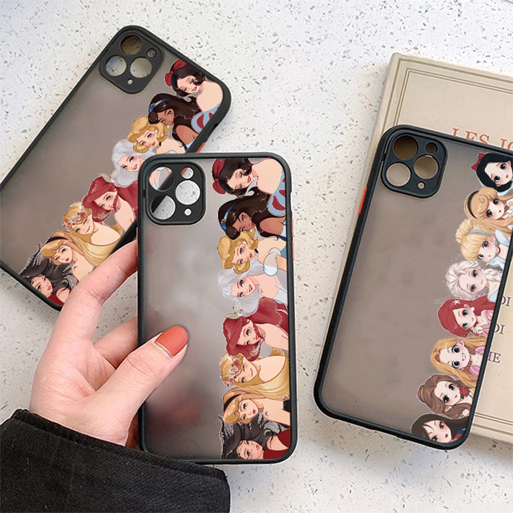 เคสโทรศัพท์มือถือ-pc-แบบแข็ง-เนื้อแมตต์-โปร่งแสง-ป้องกันกล้อง-ลายเจ้าหญิงยอดนิยม-สําหรับ-iphone-14-pro-max-11-12-13-xr-x-xs-7-8-se-2020