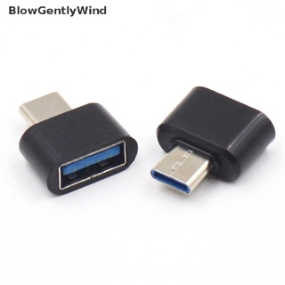 Blowgentlywind อะแดปเตอร์แปลงข้อมูล USB Type C ตัวผู้ เป็น USB 2.0 ตัวเมีย OTG สําหรับโทรศัพท์มือถือ BGW 2 ชิ้น
