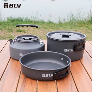 #เตากลางแจ้งกาต้มน้ำกลางแจ้งหม้อต้มน้ำปิคนิค Cassette Stove Special Camping Cookware Portable Set Small Cooking Pan Fryi