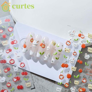 Curtes สติกเกอร์ติดเล็บ ลายการ์ตูนนักบินอวกาศ มินนี่ มีกาวในตัว แฟชั่นสําหรับผู้หญิง