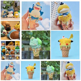 โมเดลฟิกเกอร์ รูปการ์ตูนโปเกม่อน เป็ด กระดิ่ง Bulbasaur Charmander น่ารัก สําหรับตกแต่งรถยนต์