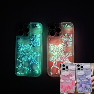 เคสโทรศัพท์มือถือแบบนิ่ม มีทรายไหล ลายดอกทิวลิป กลิตเตอร์ เรืองแสงในที่มืด สําหรับ VIVO V27 V27e V25 Pro V23 V23e 5G V20Pro Y20 Y20s Y20sg Y12a Y20i Y17 Y15 Y12 Y11 Y12i Y72