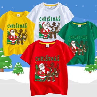 【hot tshirts】เสื้อเด็กลายคริสต์มาส Merry Christmas_(สินค้าจัดส่งจากไทย)2022