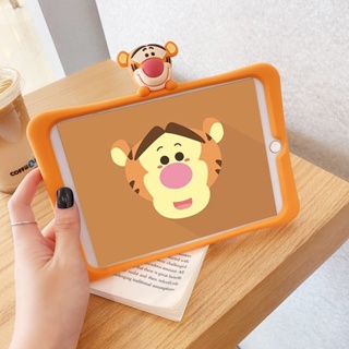[Aimeidai] เคสแท็บเล็ต ลายเสือส้มน่ารัก พร้อมขาตั้ง สําหรับ iPad 2 3 4 Mini Air Pro Series