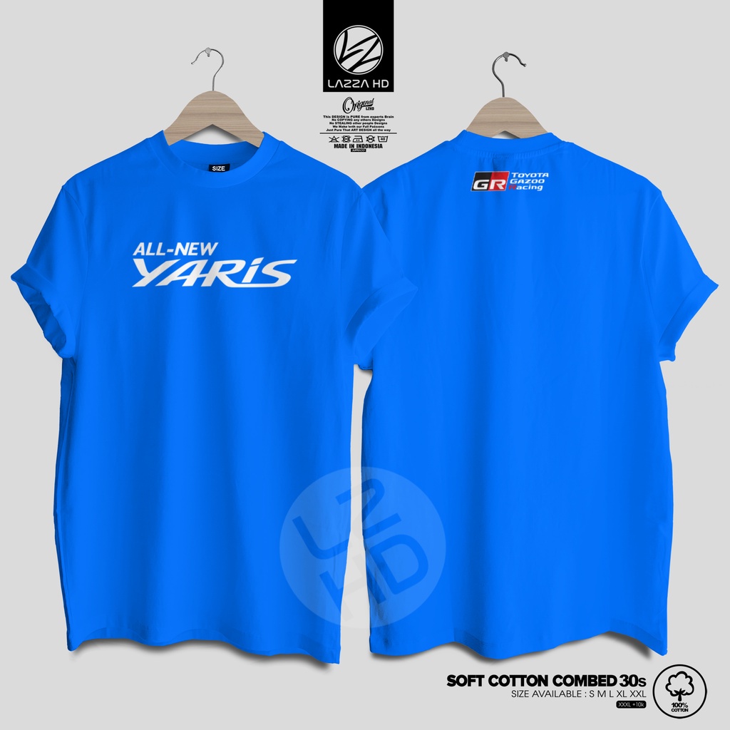 เสื้อยืด-ลาย-toyota-all-new-yaris-toyota-gazoo-แบบเรียบ-gr