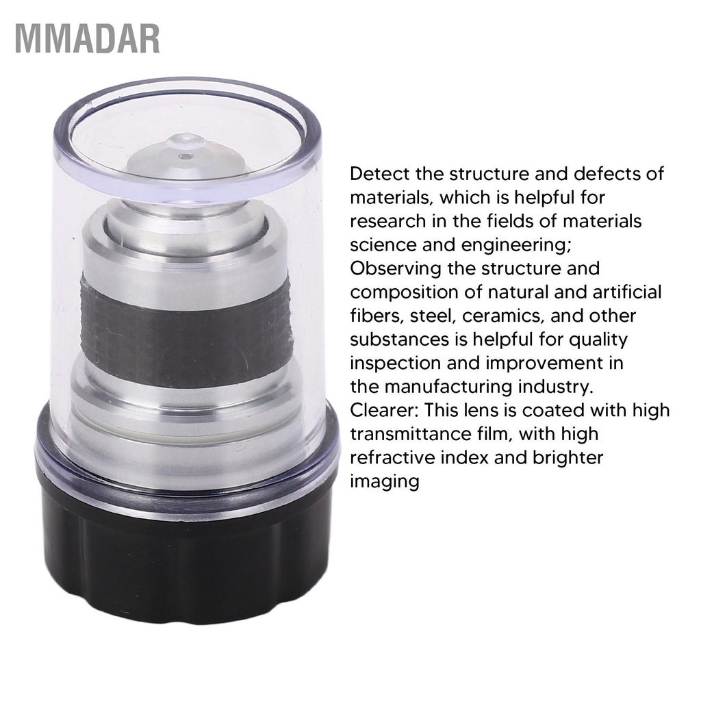 mmadar-กล้องจุลทรรศน์-100x-ขนาดวัตถุประสงค์-rms-ทนต่อการตก-การเปลี่ยนเลนส์วัตถุประสงค์ระดับมืออาชีพ