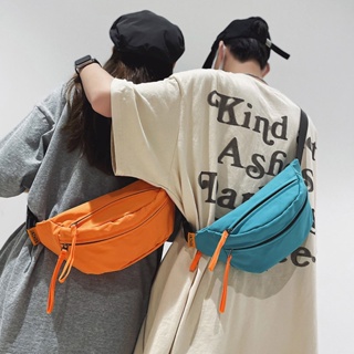กระเป๋าคาดเอว ผ้าไนล่อน แฟชั่นเรียบง่าย สไตล์เกาหลี และญี่ปุ่น สําหรับผู้หญิง มี 5 สี
