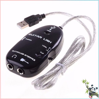 สายกีตาร์ Audio USB Link Interface Adapter สำหรับ MAC/PC อุปกรณ์บันทึกเพลงสำหรับของขวัญผู้เล่น Guitarra